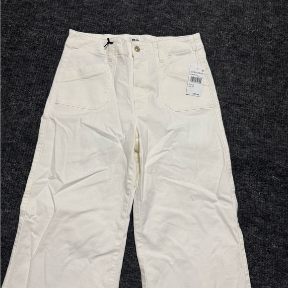 PAIGE White High-Rise Wide Leg Jeans